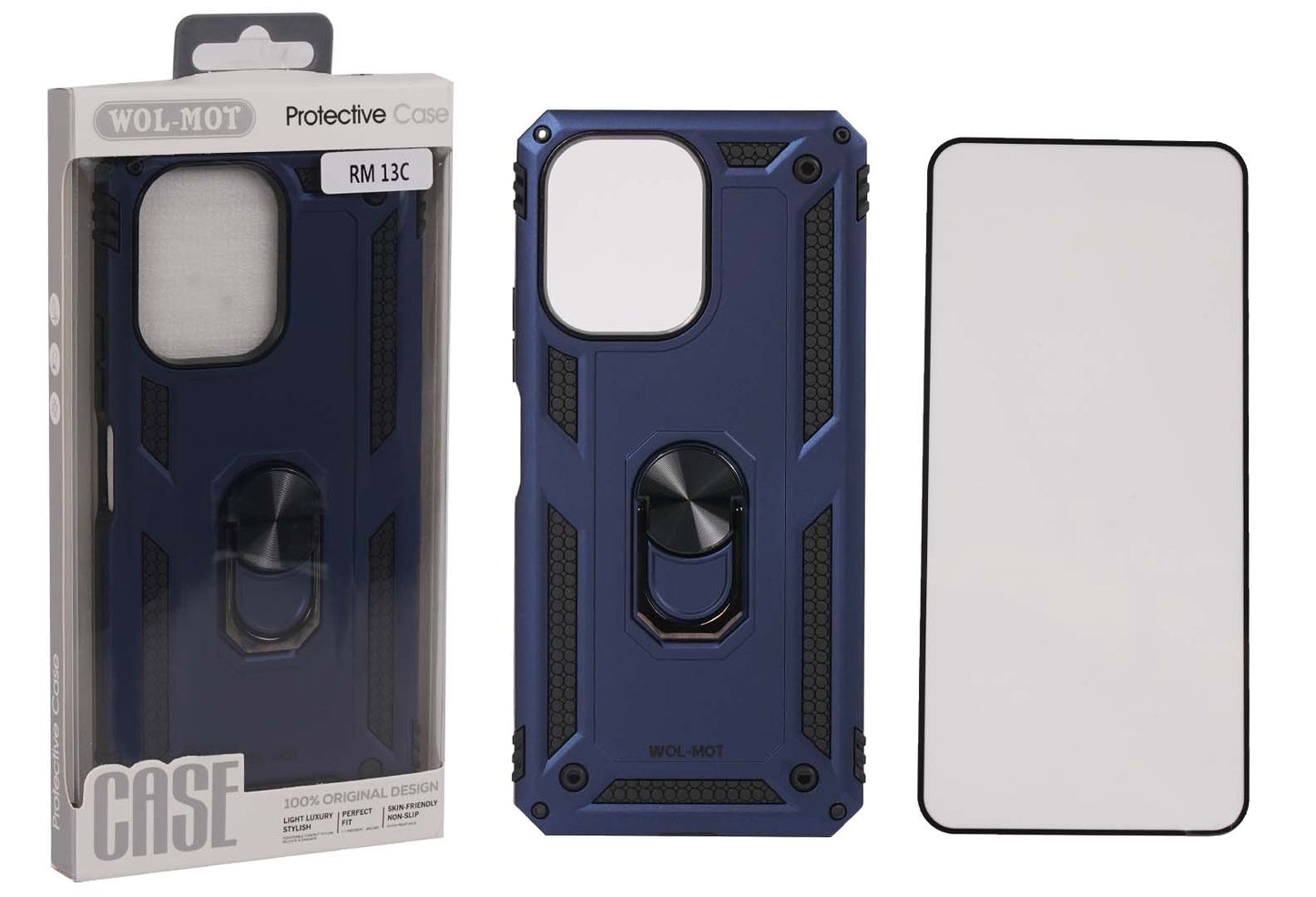 Funda protectora para teléfono móvil de la marca WOL-MOT, adecuada para iPhone6/7/8PLUS, X/XR/XS MAX/11/12/13/14/15Pro max ring Armor, funda para teléfono móvil