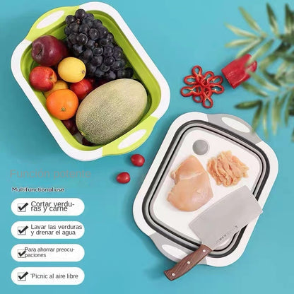 Tumey Tablero de corte plegable y bandeja para frutas multifuncional