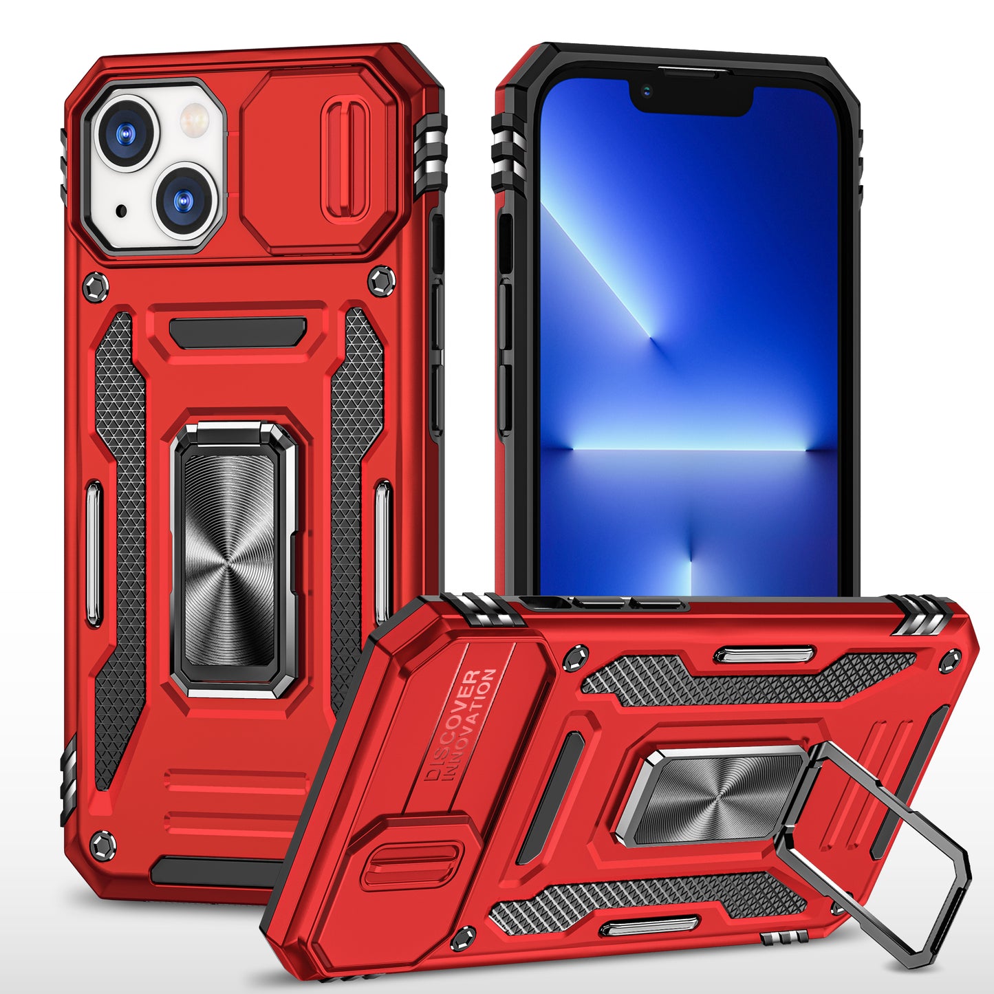 Funda protectora para teléfono móvil de la marca WOL-MOT, adecuada para Motorola G73, funda para teléfono móvil con soporte para anillo