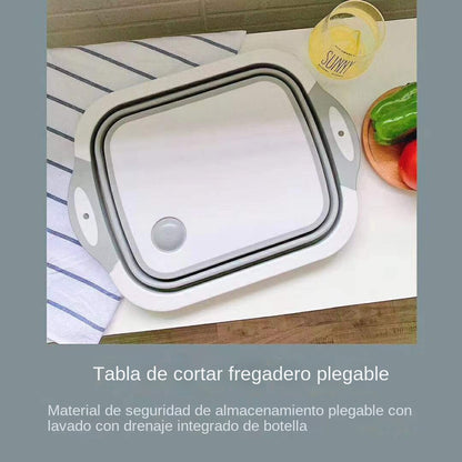 Tumey Tablero de corte plegable y bandeja para frutas multifuncional