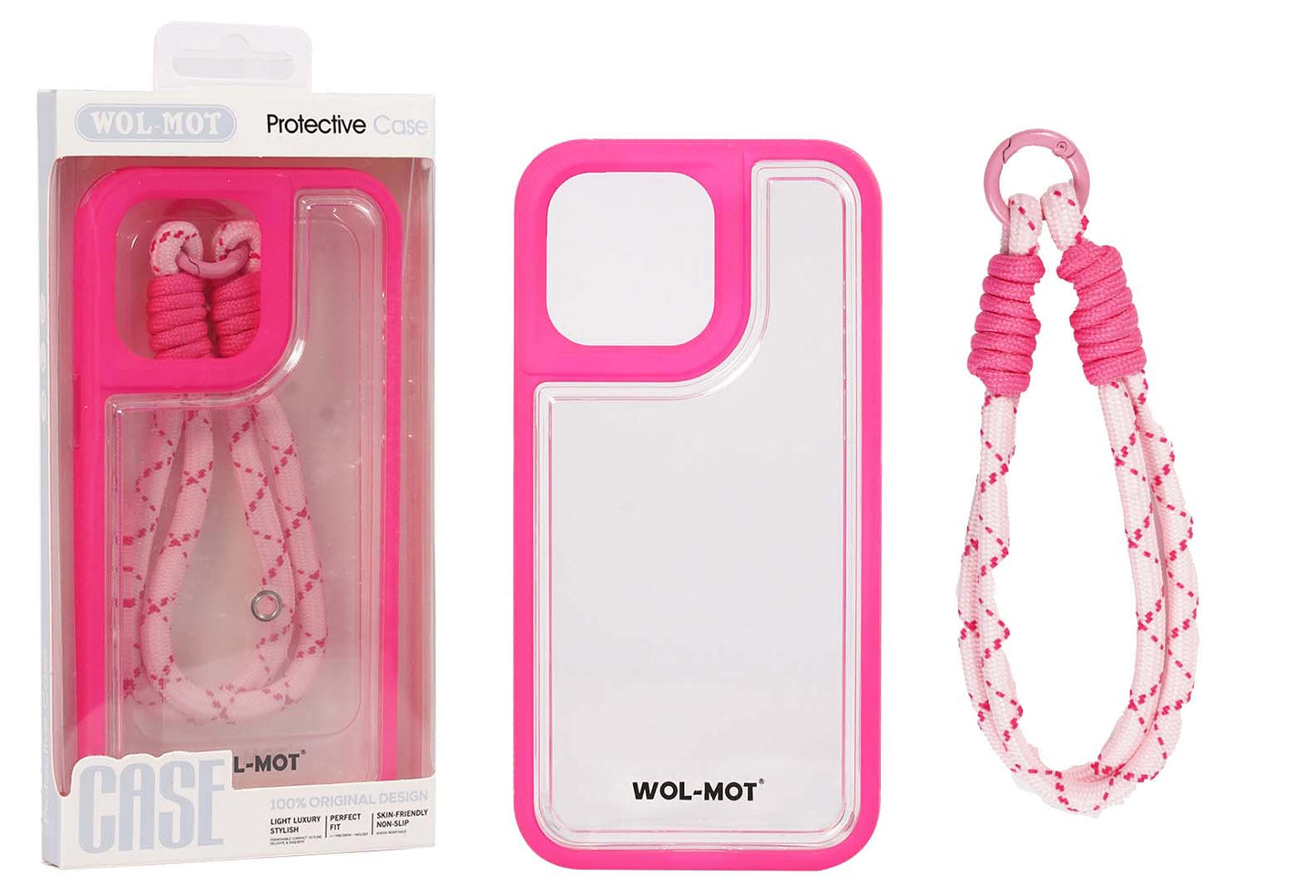 Funda protectora de la marca WOL-MOT, compatible con Motorola G84/G54/G52/G82/EDGE 40 NEO. Funda de estilo con correa de mano y protector de pantalla incluido.