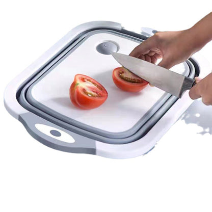 Tumey Tablero de corte plegable y bandeja para frutas multifuncional